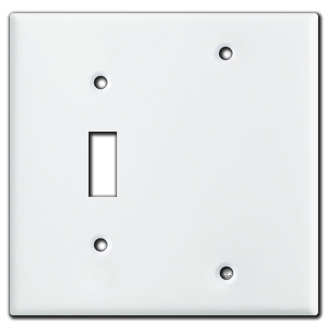 4Gang 3Toggle 1Blank Switch Plates White Kyle Switch Plates