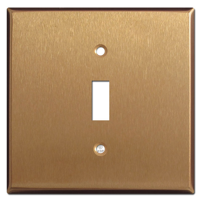 Satin Bronze Toggle Switch Plates Made in USA