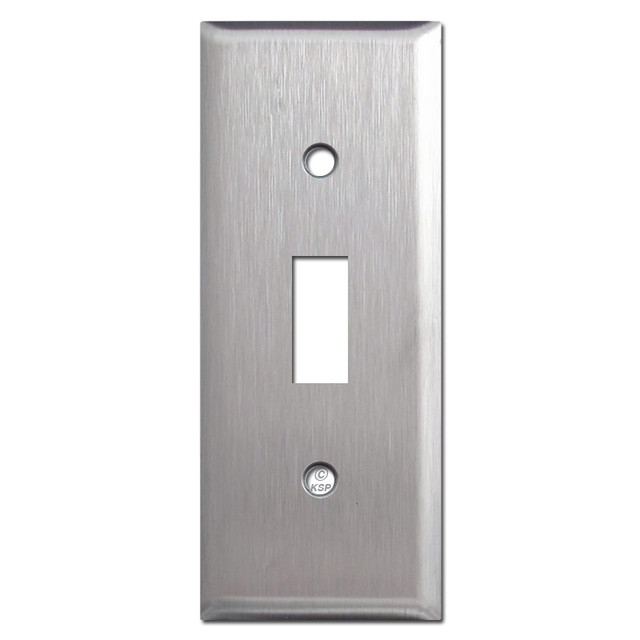 1.75'' Narrow Toggle Light Switch Plate Satin Stainless Steel