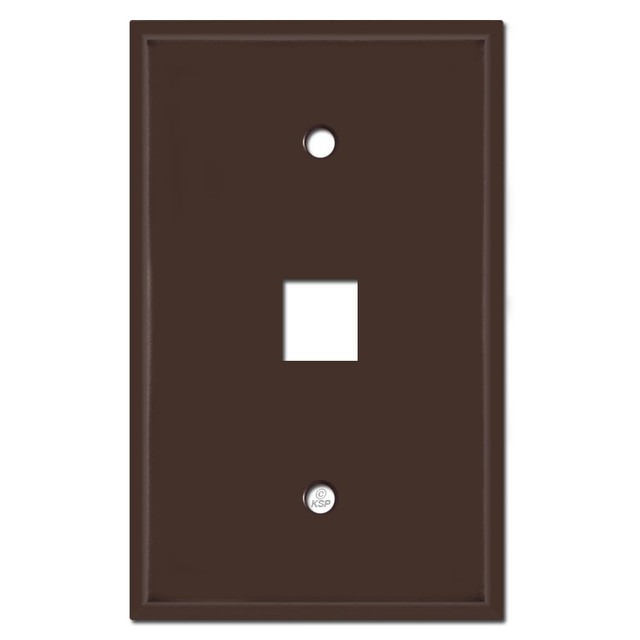 Single Phone Jack Wall Covers Black Kyle Switch Plates
