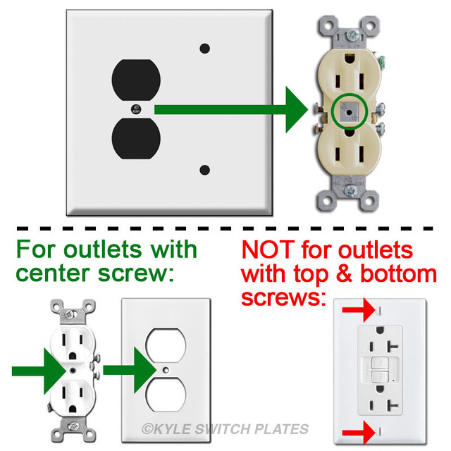 Oversized Blank Duplex Receptacle Cover Stainless Steel