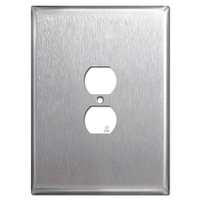 Jumbo Stainless Steel Wall Plates and Outlet Covers
