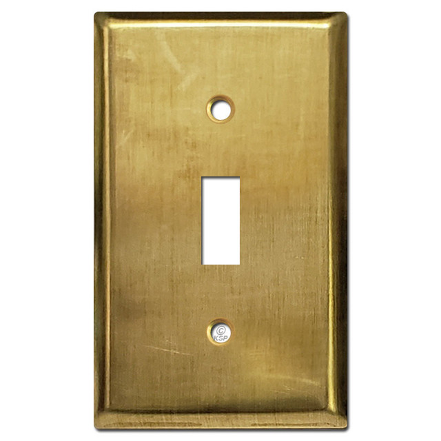 Raw Brass Light Switch Covers & Outlet Plates Kyle Switch Plates
