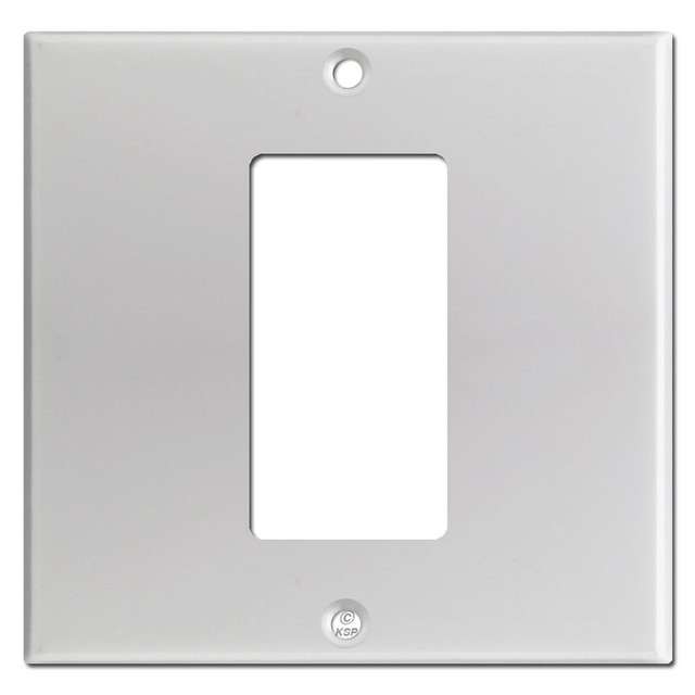 Brushed Aluminum Decora Rocker Switch Plates Made in USA