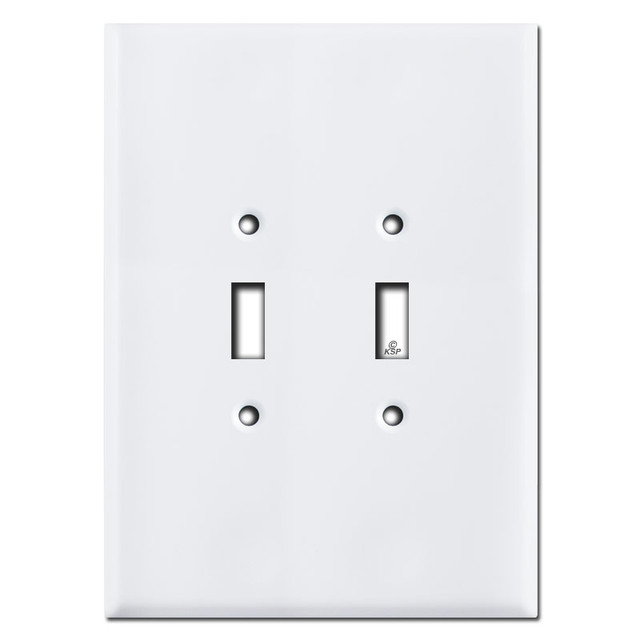 White Jumbo Wall Swith Plates and Outlet Covers
