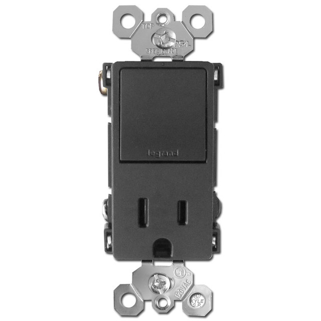Black Combo Switches & Outlets Dual Electrical Devices