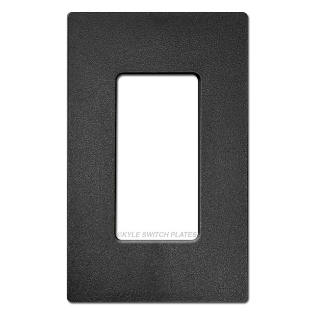 1 Decor Screwless Wall Switch Cover Lutron Satin Black Plastic