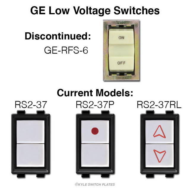 GE Low Voltage Pilot Lighted Keyed Switch RS239PK Gray
