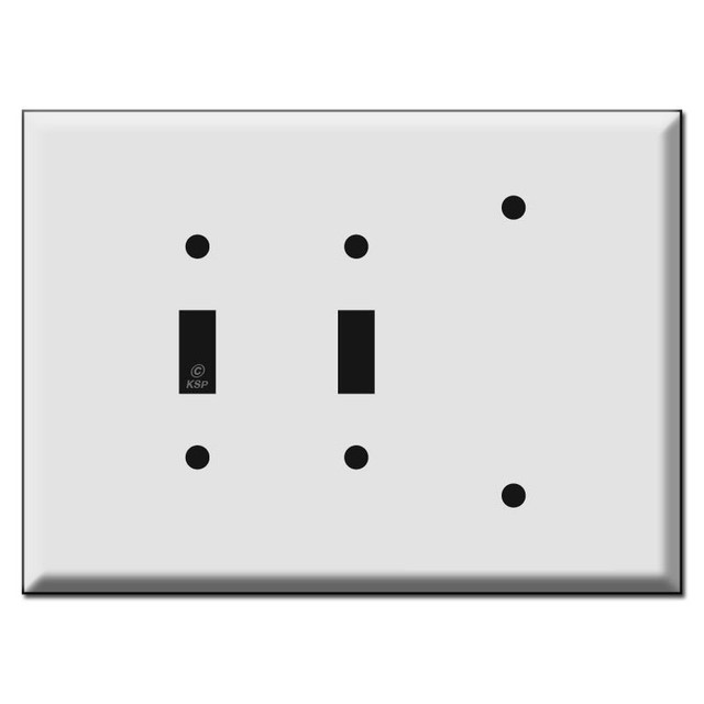 2-Toggle 1-Blank Switch Plate | Kyle Switch Plates
