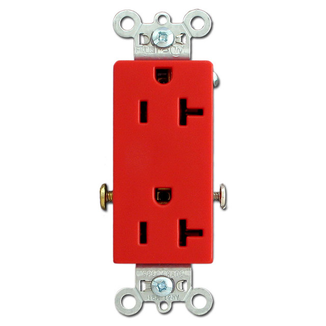 Red Electrical Outlets & Light Switches, Red Dimmers for Switch Plates