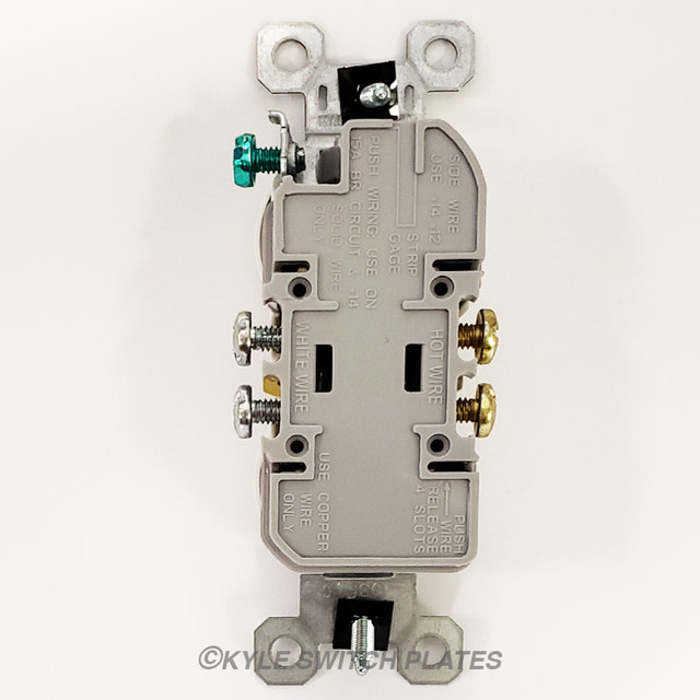 Black Electrical Outlet 15A Kyle Switch Plates