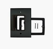 Hinged Decor Floor Outlet Cover Dark Bronze Plated Brass