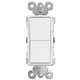 White Triple Stacked Combination Decora Rocker Switch
