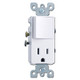 White Triple Stacked Combination Decora Rocker Switch