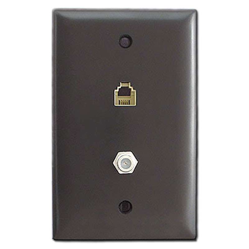 Pass & Seymour Phone & Coax Cable TV Jack Switch Plates TPTELTV