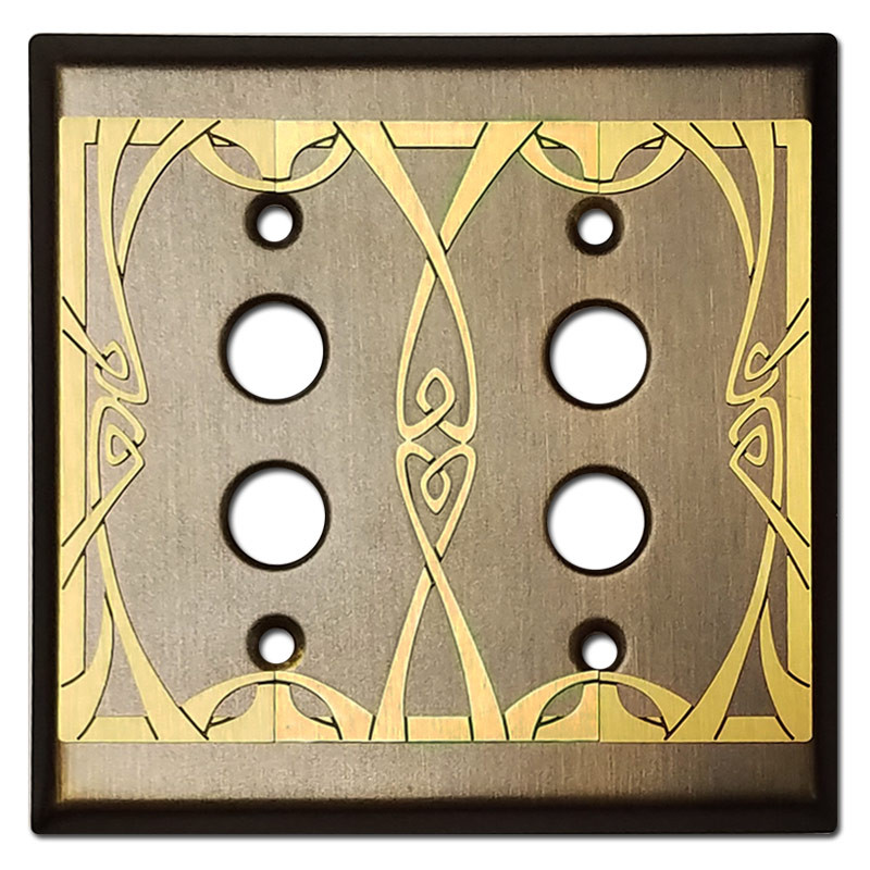 Art Nouveau Light Switch Covers in Bronze Kyle Design