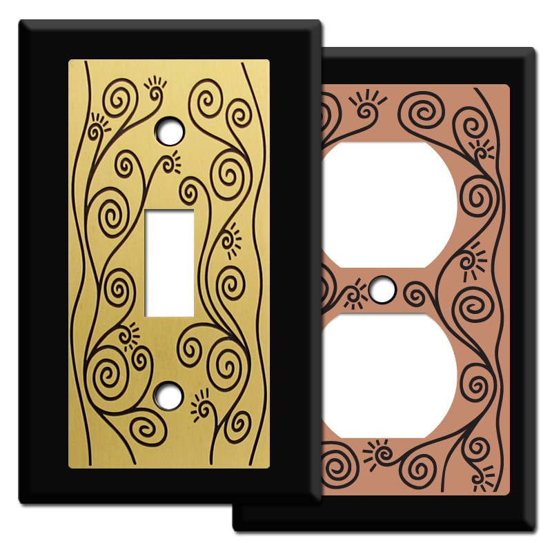 Vine Decorative Outlet Covers & Switch Plates by Kyle Design