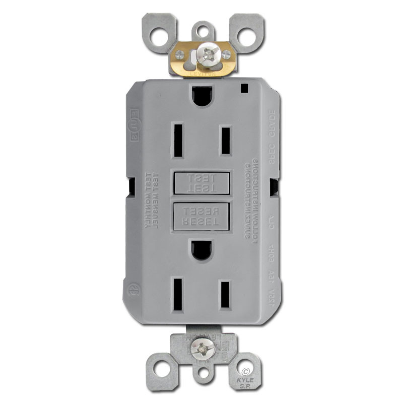 Gray Electrical Outlets for Grey Receptacle Cover Plates