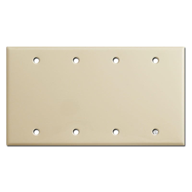 4 gang blank switchplate covers ivory kyle switch plates