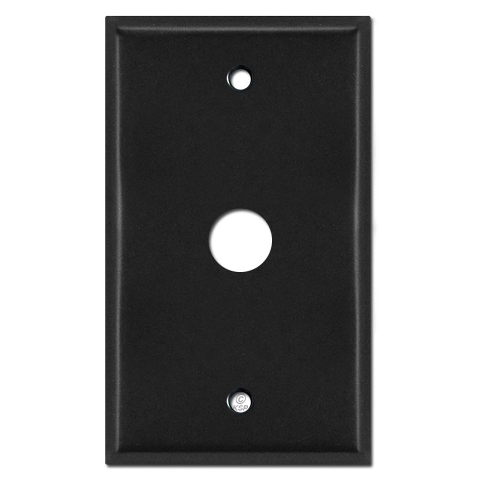 Single Phone Cable Outlet Cover with .625'' Opening Dark Bronze Single Phone Cable Outlet Cover with .625'' Opening Dark Bronze