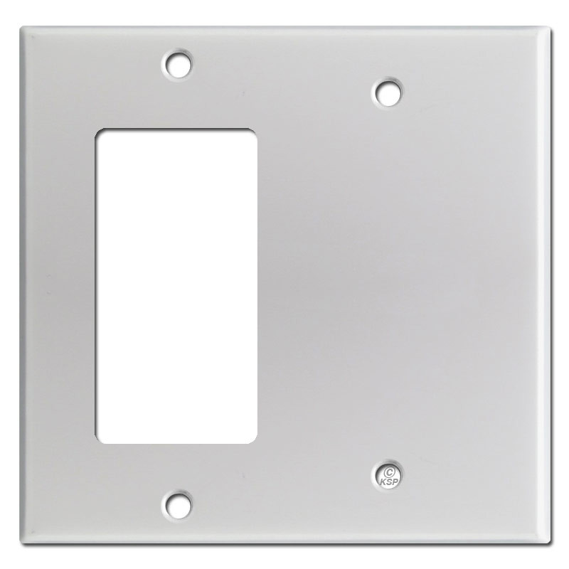 5 Rocker Light Switch Covers Brushed Aluminum