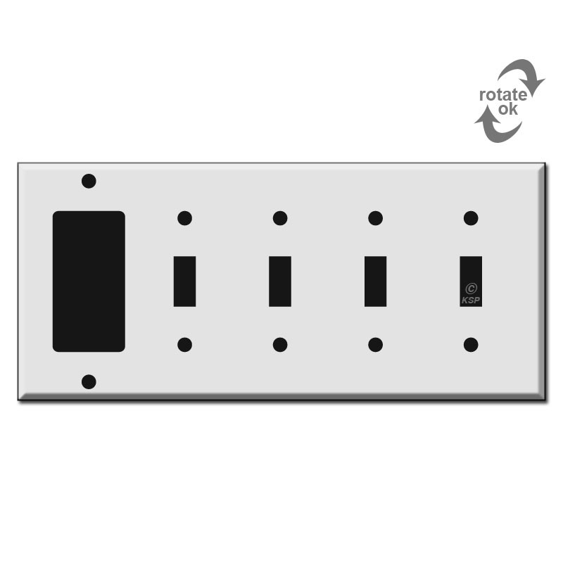 4 Toggle 1 Rocker Switch Plate Kyle Switch Plates