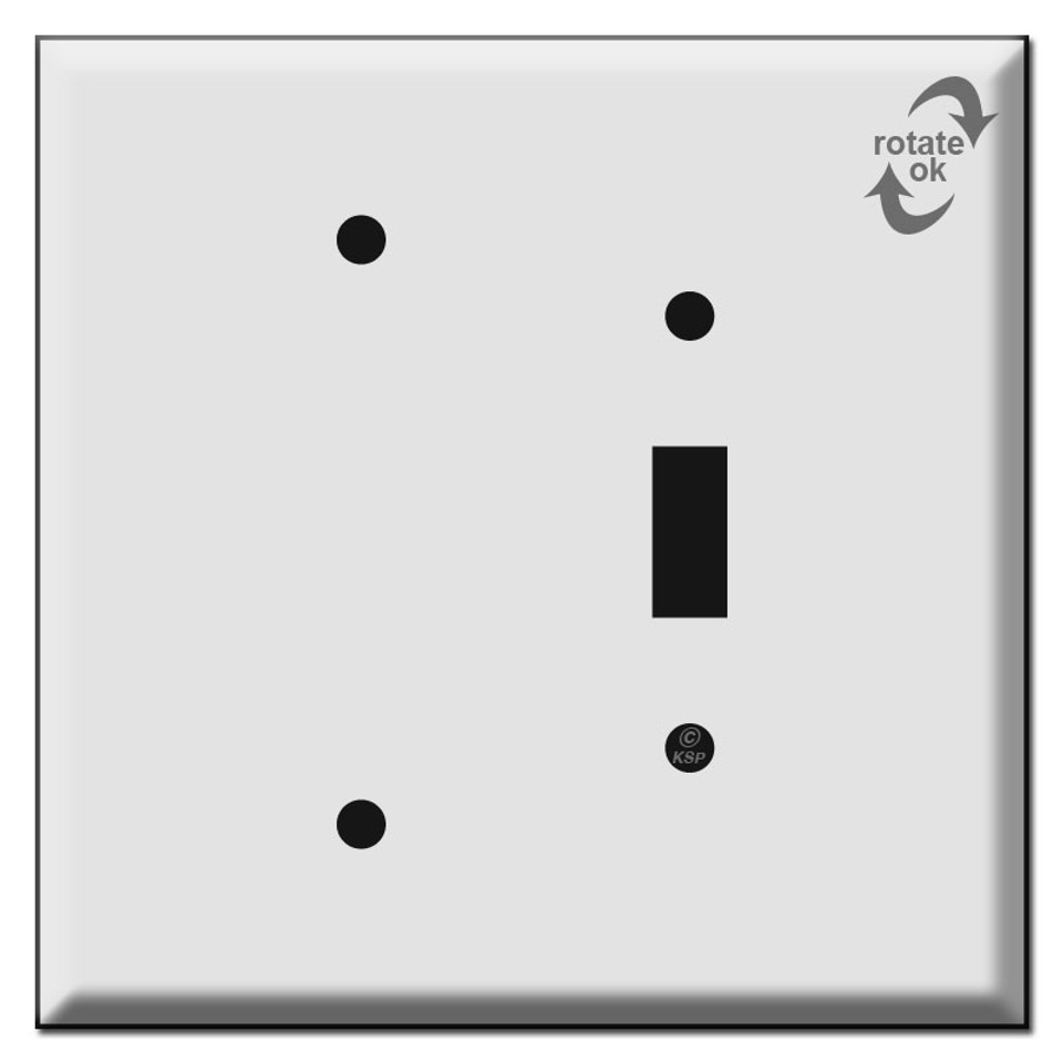 Oversized Toggle Blank Combination Light Switch Plates