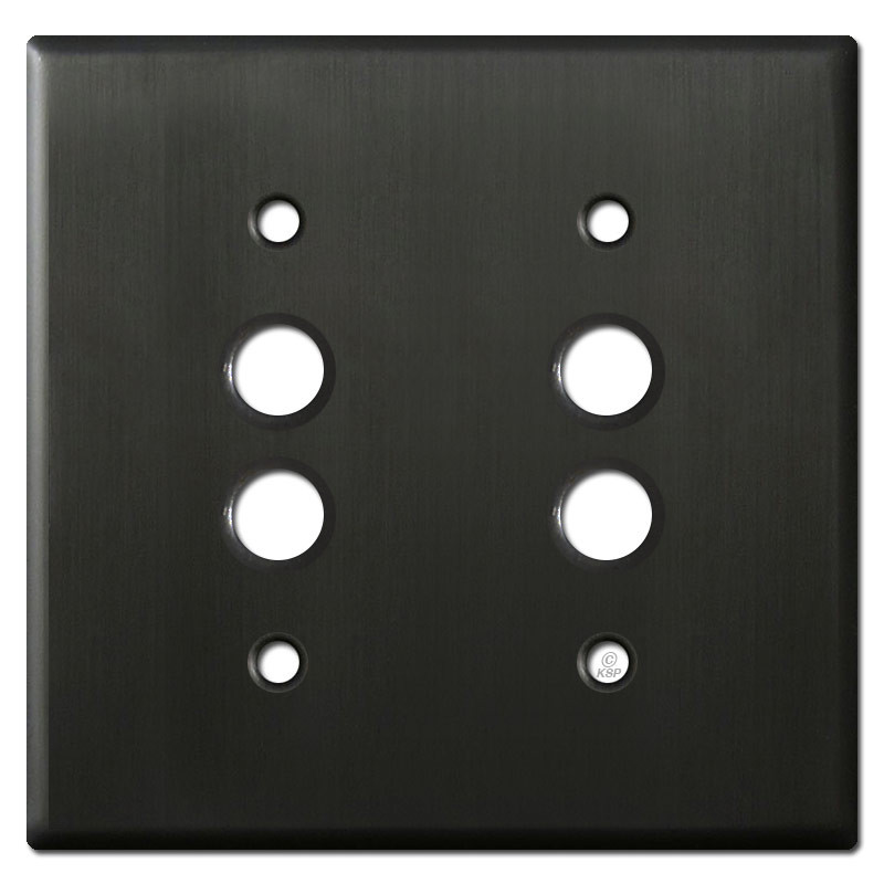 Single Push Button Wall Cover Plates Dark Bronze