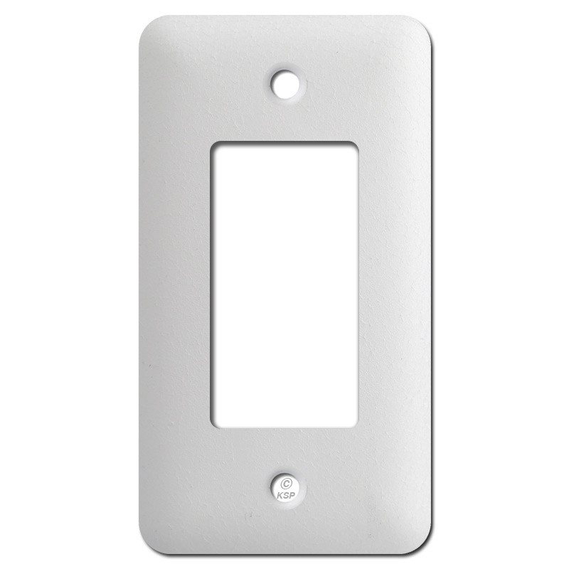 Long One Duplex Wall Cover Plates Textured White