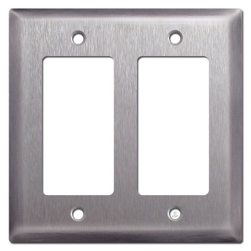 1 Decora Rocker 1 Outlet Cover Plate - Satin Stainless Steel