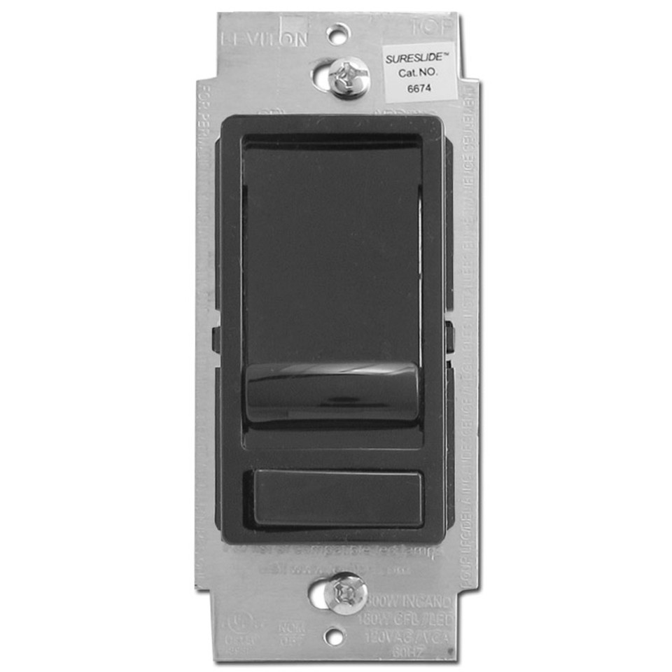 black dimmer light switches
