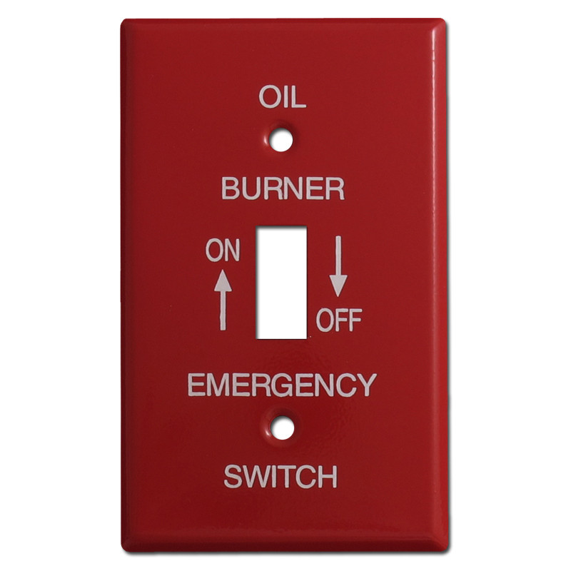 Emergency Switch Plate, Red Gas & Oil Burner Cover, GFCI Outlet Plates