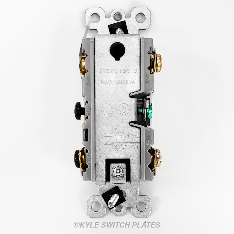 Black Outlet Switch + 3 Way Rocker 15A