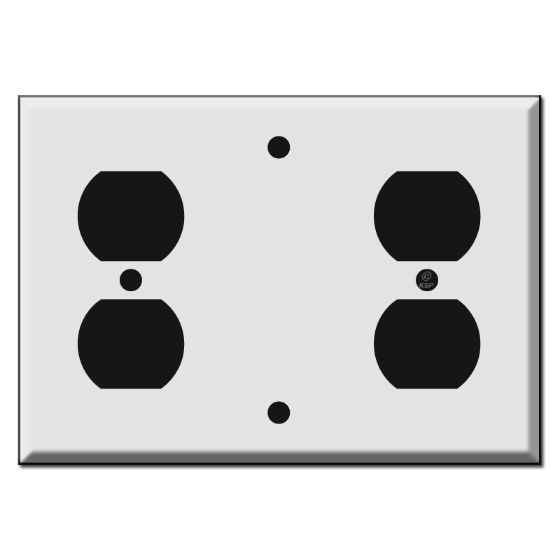 Duplex Outlet Wall Plate Satin Stainless Steel
