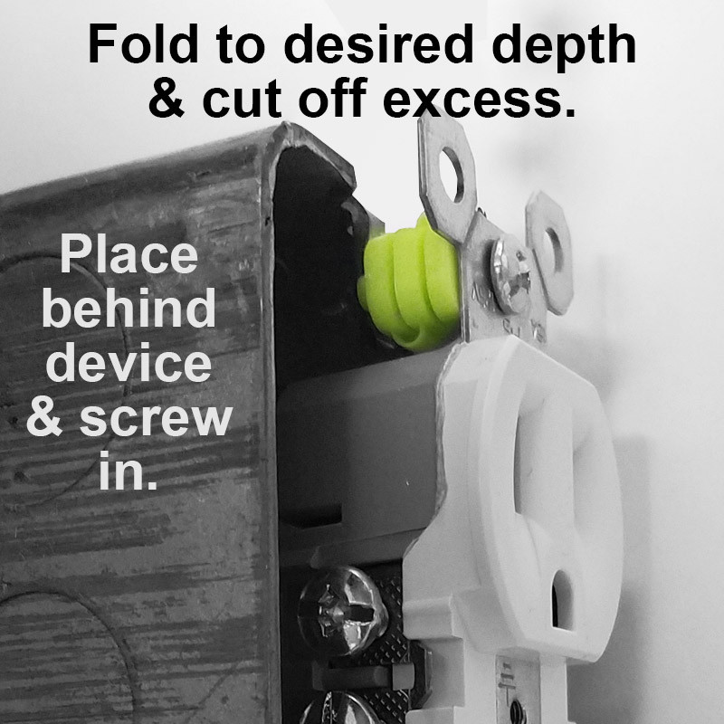 Quick Fix Spacers Adjust Switches & Outlets in Electrical Boxes