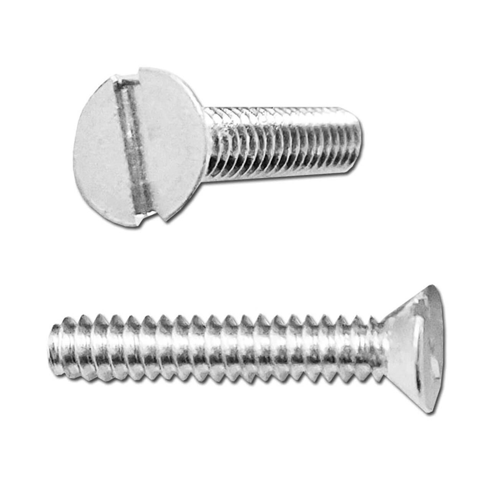 Aluminum Screws for Electrical Switch Plates 3/4'' Flat Head Metal