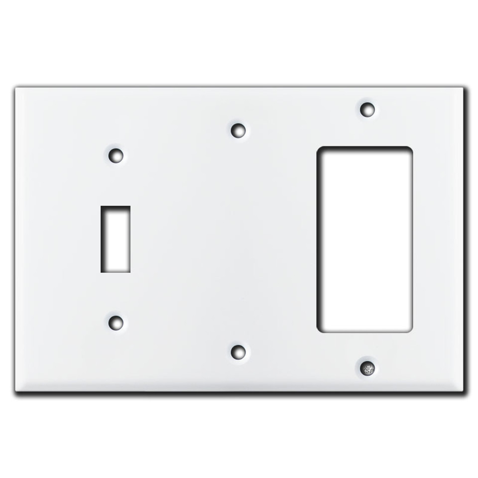 1 GFCI Rocker 1 Blank 1 Toggle Switchplate Ivory Kyle Switch Plates