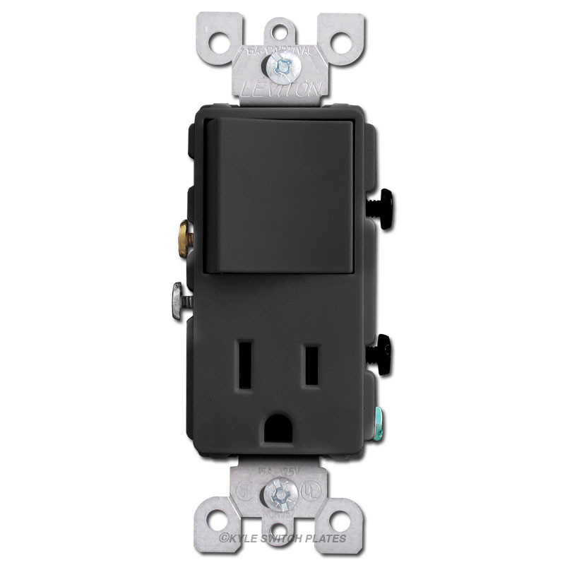 Black Combo Switches & Outlets - Dual Electrical Devices