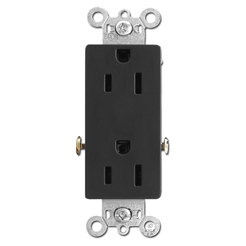 Black Electrical Outlets for Wall Switch Outlet Covers
