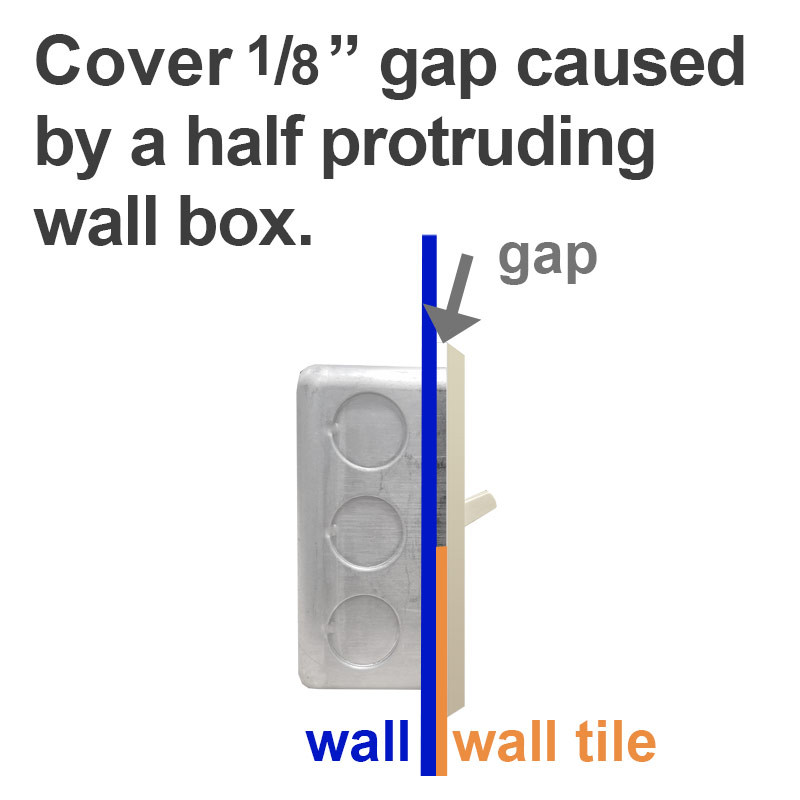 Half Gap Depth Ring Wall Plate Extender Gasket Kyle Switch Plates