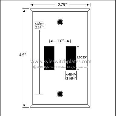 1Gang Dual SnapIn Rocker Switch Cover Plates