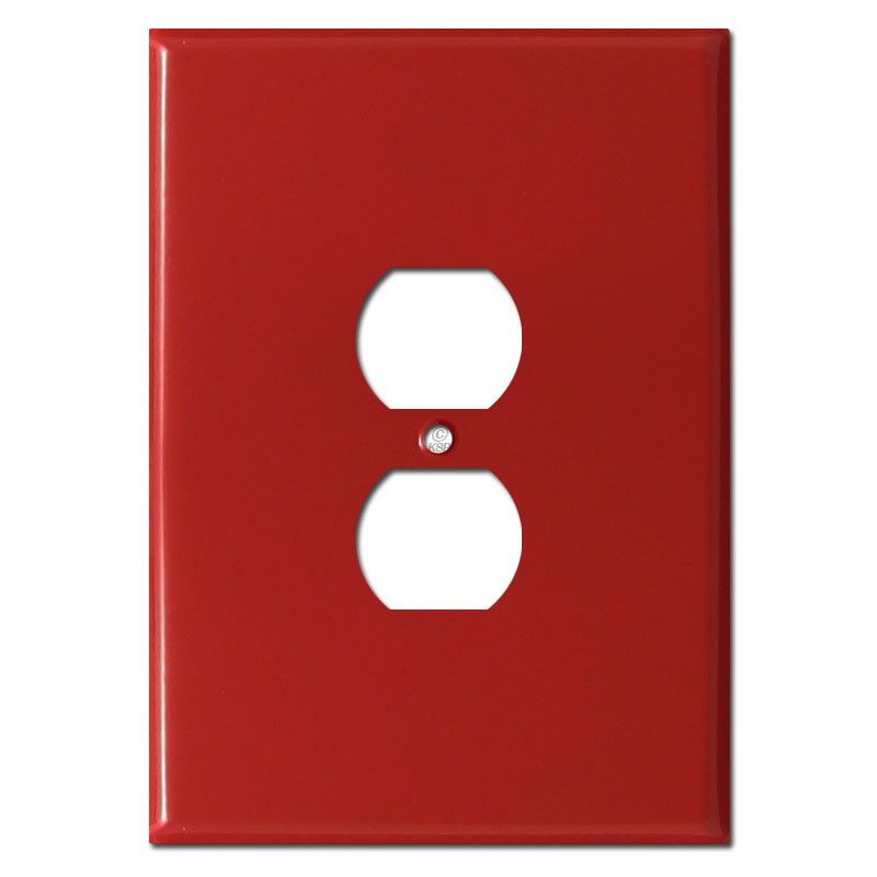 Jumbo Outlet Plates Red Kyle Switch Plates