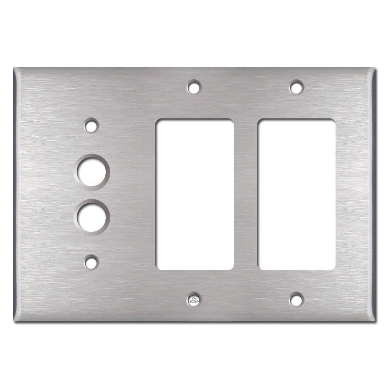 1 Decora Rocker 1 Outlet Cover Plate - Satin Stainless Steel