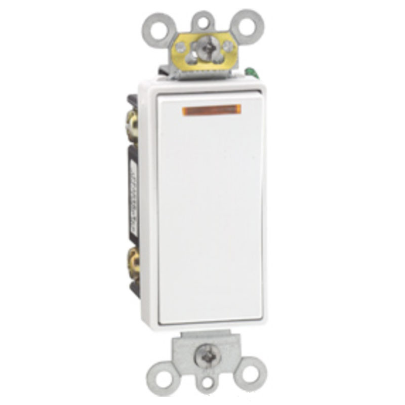 3 Way 20A Illuminated White Decora Rocker Switch