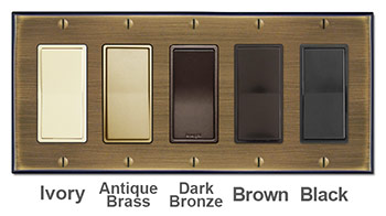 brushed brass switch plates