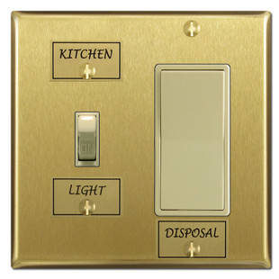 Brass Switch Identifier Name Tags For Switchplate Kyle Switch Plates