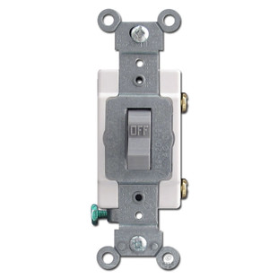 Gray Toggle Light Switch 15A Leviton CS115-GRY