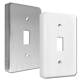 SwitchLight グレー Light Gray Lighted Switch Plate Cover, Home Decor, Toggle