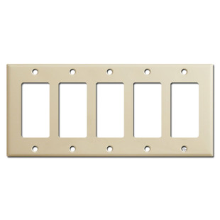 5 Decora Rocker Light Switch Covers - Ivory | Kyle Switch Plates