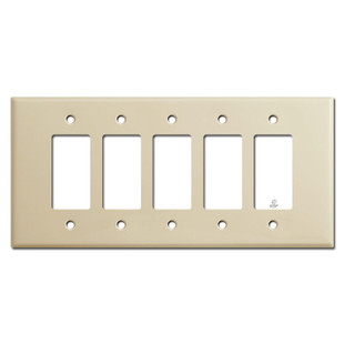 GALLO 『Switch Plantation Sahib』　大皿　5枚 Jumbo Five Gang 5 Decora Rocker Light Switch Plates - Ivory